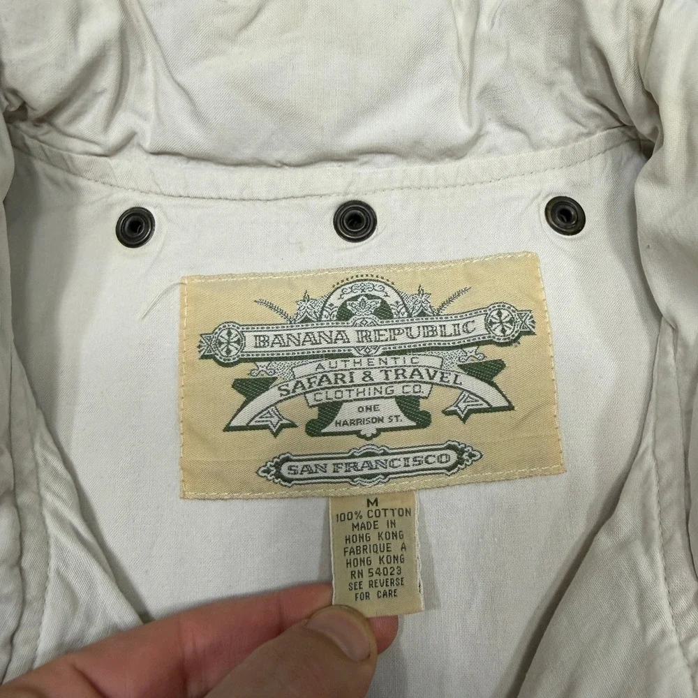 Vintage Banana Republic Safari Vest Medium M Multi Pocket Travel Photography